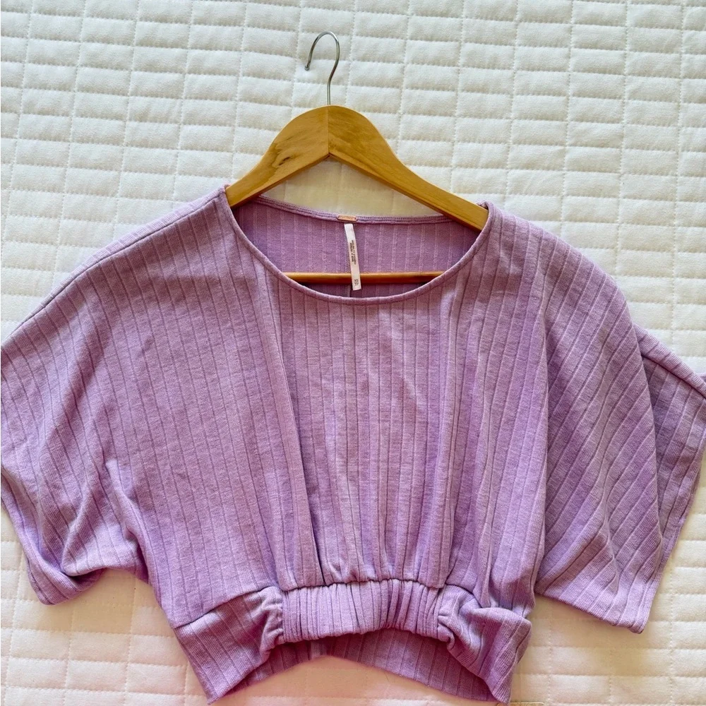 Free People NWT Lavender Crop Top - Picture 2 of 6